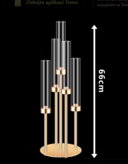 Zlatý svícen s 5 rameny