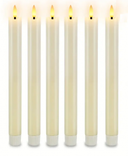 LED kónické svíčky na dálkové ovládání, 5 ks