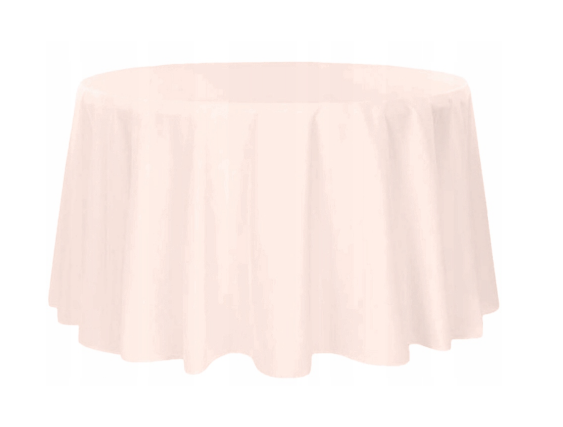 Ubrus kulatý 320 cm pudrově růžový